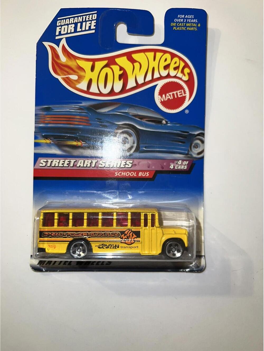 Hot Wheels Street Art Series School Bus Die-Cast Car